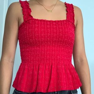 NOT FOR SALE DON’T BUY Hollister Red Peplum Tank